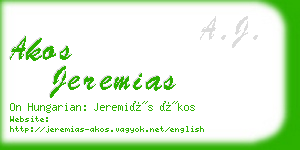 akos jeremias business card